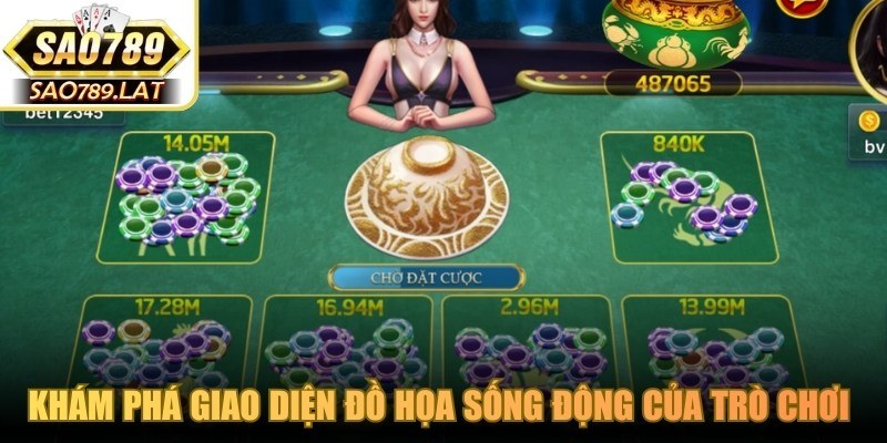 Khám phá giao diện đồ họa sống động của trò chơi bầu cua online