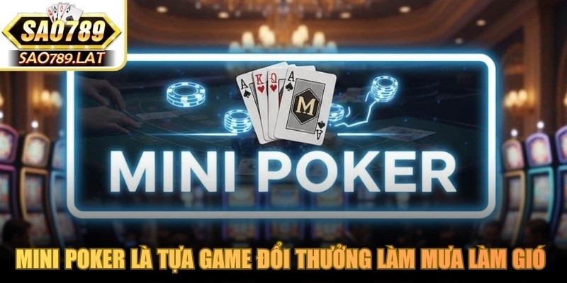 Mini poker hiện đang là tựa game đổi thưởng làm mưa làm gió 2026