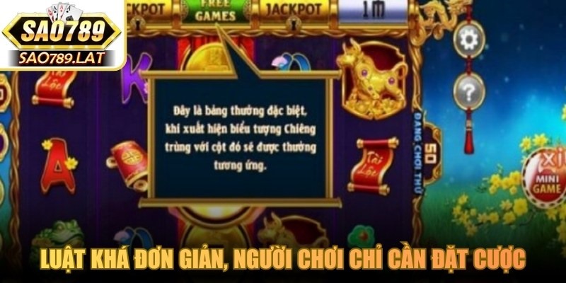 Luật khá đơn giản, người chơi chỉ cần đặt cược, nhấn nút quay để bắt đầu 